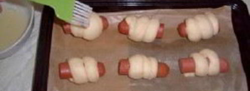 булочки с колбасой. Шаг 13