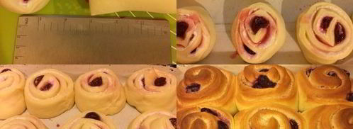 булочки со сливочным сыром и вишней. Шаг 5