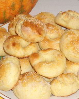Булочки тыквенные, дрожжевые