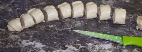 плюшки с сахаром из дрожжевого теста. Шаг 14