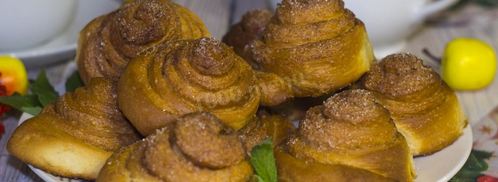 плюшки с сахаром из дрожжевого теста. Шаг 17