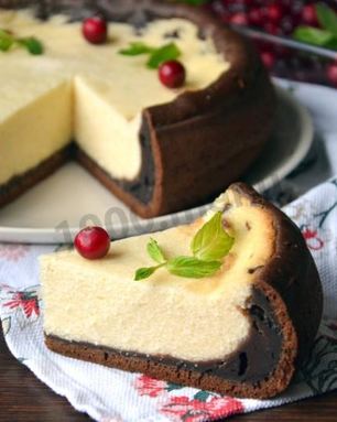 Шоколадная королевская ватрушка с какао