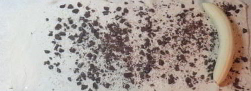 шоколадно-банановые булочки улитки. Шаг 7