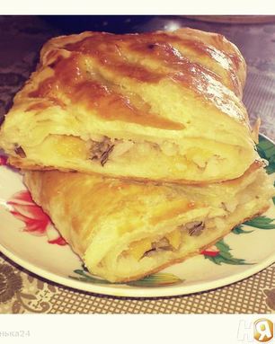 Быстрые слойки с рисовой начинкой