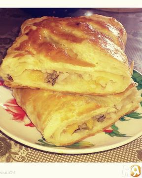 Быстрые слойки с рисовой начинкой