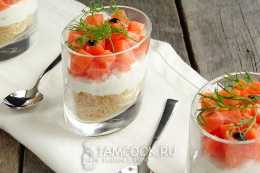Рецепт чизкейк с лососем