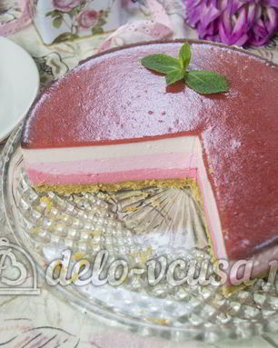 Клубничный чизкейк с творогом без выпечки