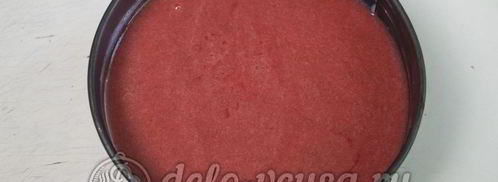 клубничный чизкейк с творогом без выпечки. Шаг 14