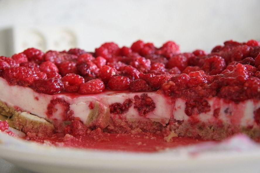 Рецепт малиновый чизкейк с творогом
