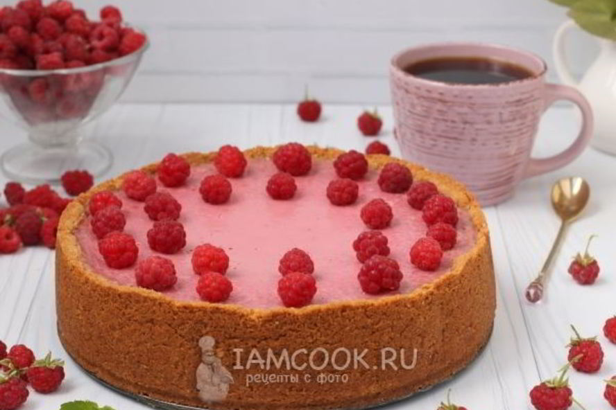 Рецепт малиновый чизкейк
