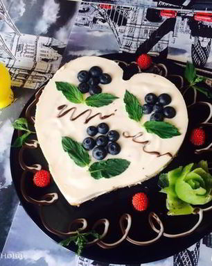 Нежный чизкейк с голубикой