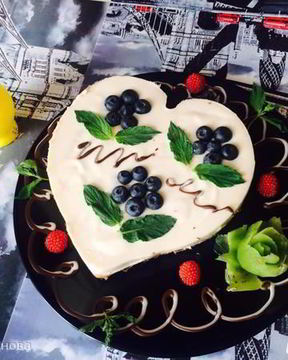 Нежный чизкейк с голубикой