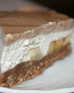 Шоколадный чизкейк с бананами