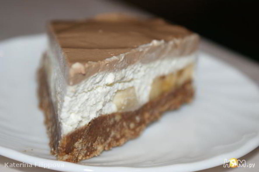Рецепт шоколадного чизкейка с бананами