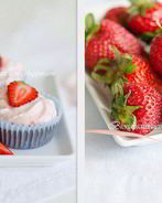 Шоколадные мини-чизкейки с воздушным клубничным кремом