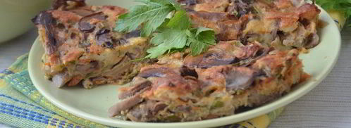 ароматный грибной кекс-пирог. Шаг 10