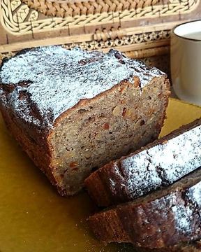 Банановый кекс с кедровыми орешками и цедрой лимона