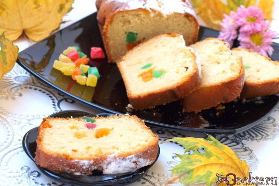 Рецепт йогуртовый кекс с цукатами