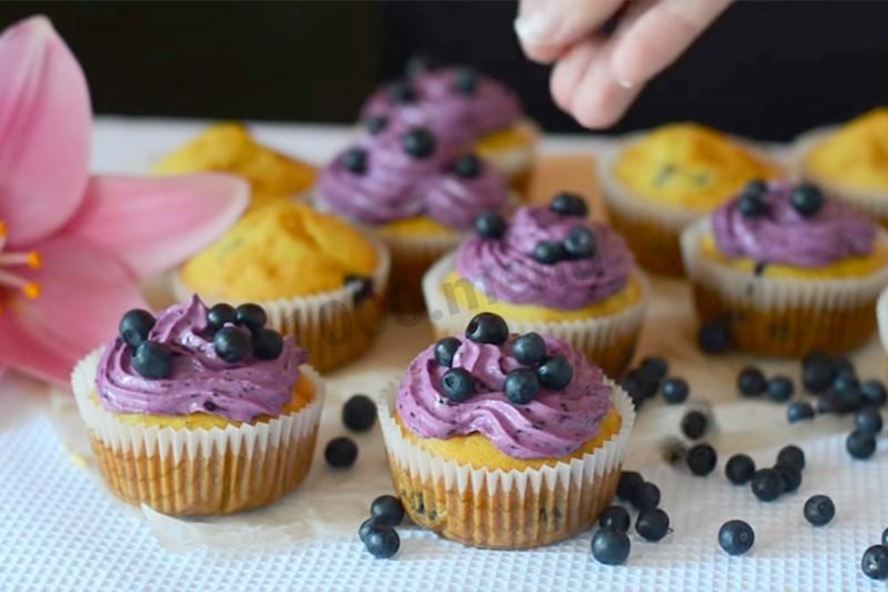 Рецепт капкейки с творожным кремом