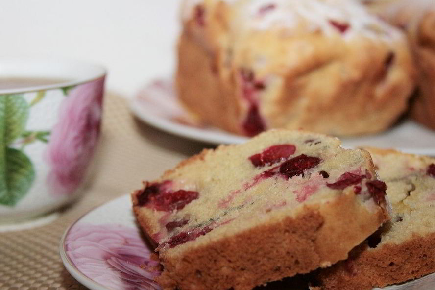 Рецепт кекс с клюквой