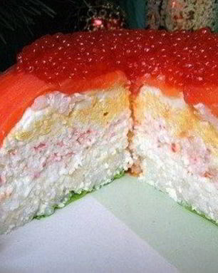 Кекс с красной рыбой и сыром