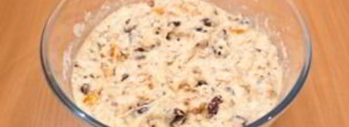 кекс с курагой, изюмом и орехами. Шаг 6