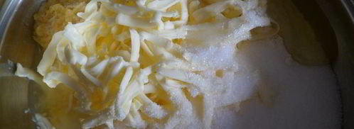 лимонный кекс с мятно-сливочным кремом под шоколадом. Шаг 5