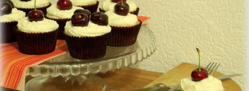 орехово-шоколадные кексы с черешней. Шаг 11