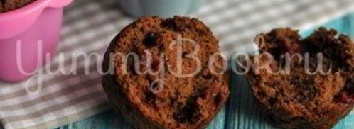 шоколадные кексы с вишней. Шаг 9