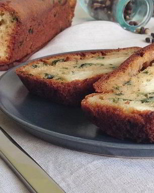 Сырный кекс со шпинатом