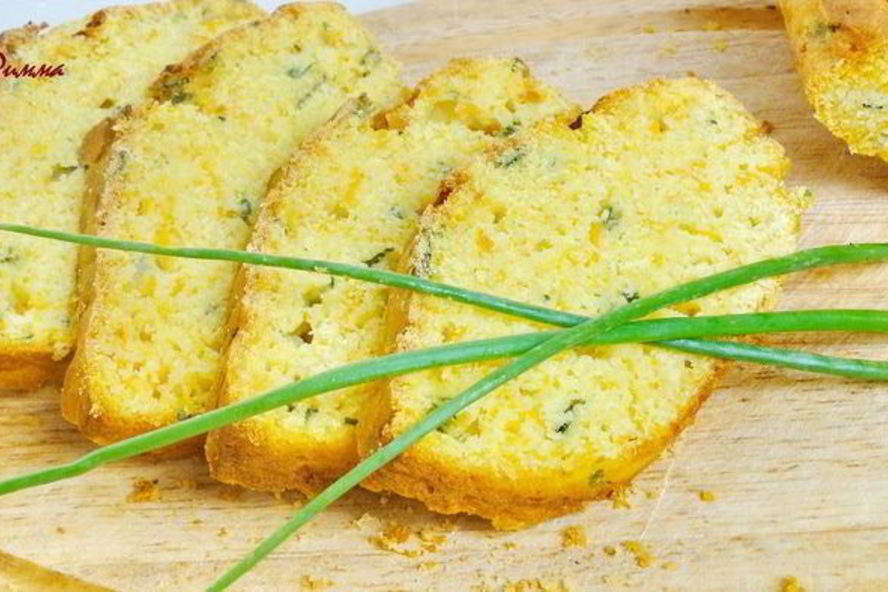 Рецепт тыквенный закусочный кекс с зеленым луком