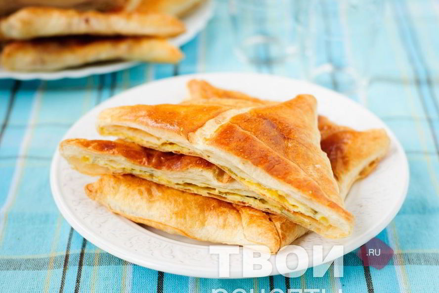 Рецепт хачапури из слоеного теста