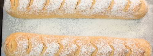 багеты с цельнозерновой мукой и отрубями. Шаг 9