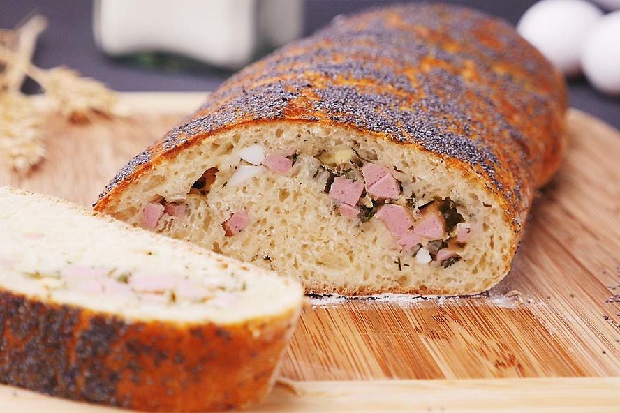 Рецепт итальянский хлеб с начинкой