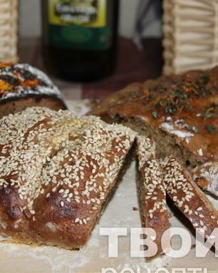 Хлеб бездрожжевой с орехами и сухофруктами