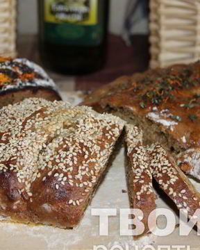 Хлеб бездрожжевой с орехами и сухофруктами