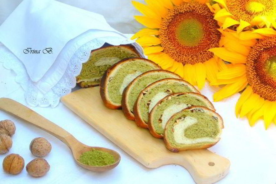 Рецепт хлеб с чаем матча и грецким орехом