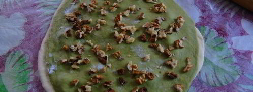 хлеб с чаем матча и грецким орехом. Шаг 10