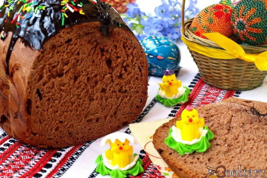 Рецепт шоколадный сладкий хлеб в хлебопечке