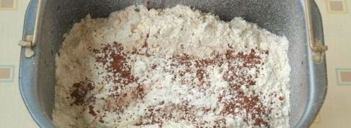 шоколадный сладкий хлеб в хлебопечке. Шаг 2