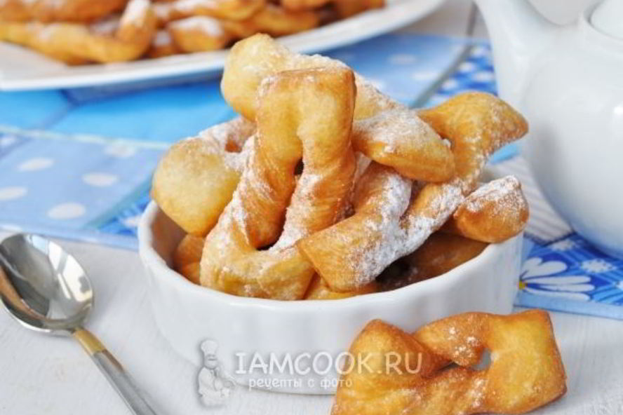 Рецепт хворост на кефире