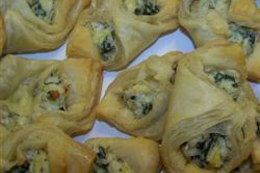 Рецепт конвертики с артишоками и шпинатом