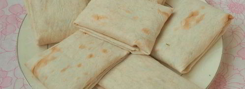 конвертики из лаваша с ветчиной и сыром. Шаг 5