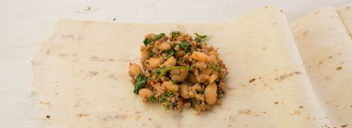 конвертики с мясом и фасолью в лаваше. Шаг 9