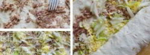 лаваш с консервами и сыром. Шаг 5