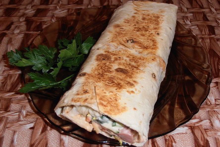 Рецепт лаваш с копченой курицей