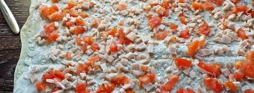 лаваш с корейской морковкой и ветчиной. Шаг 8