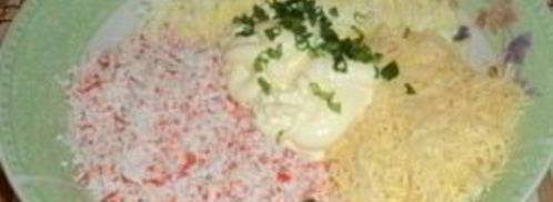 лаваш с крабовыми палочками и чесноком. Шаг 2