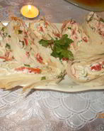 Лаваш с крабовыми палочками