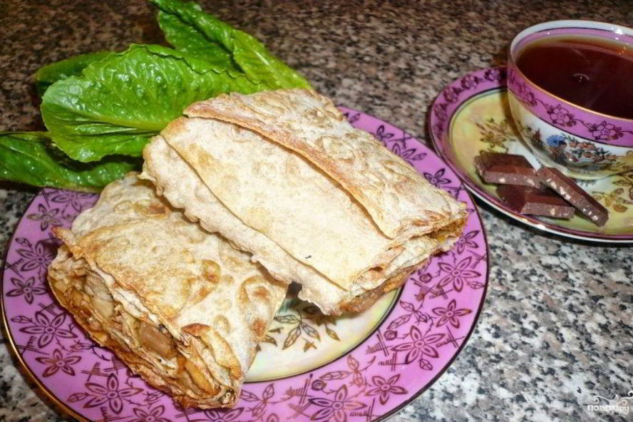 Рецепт лаваш с курицей и морковкой